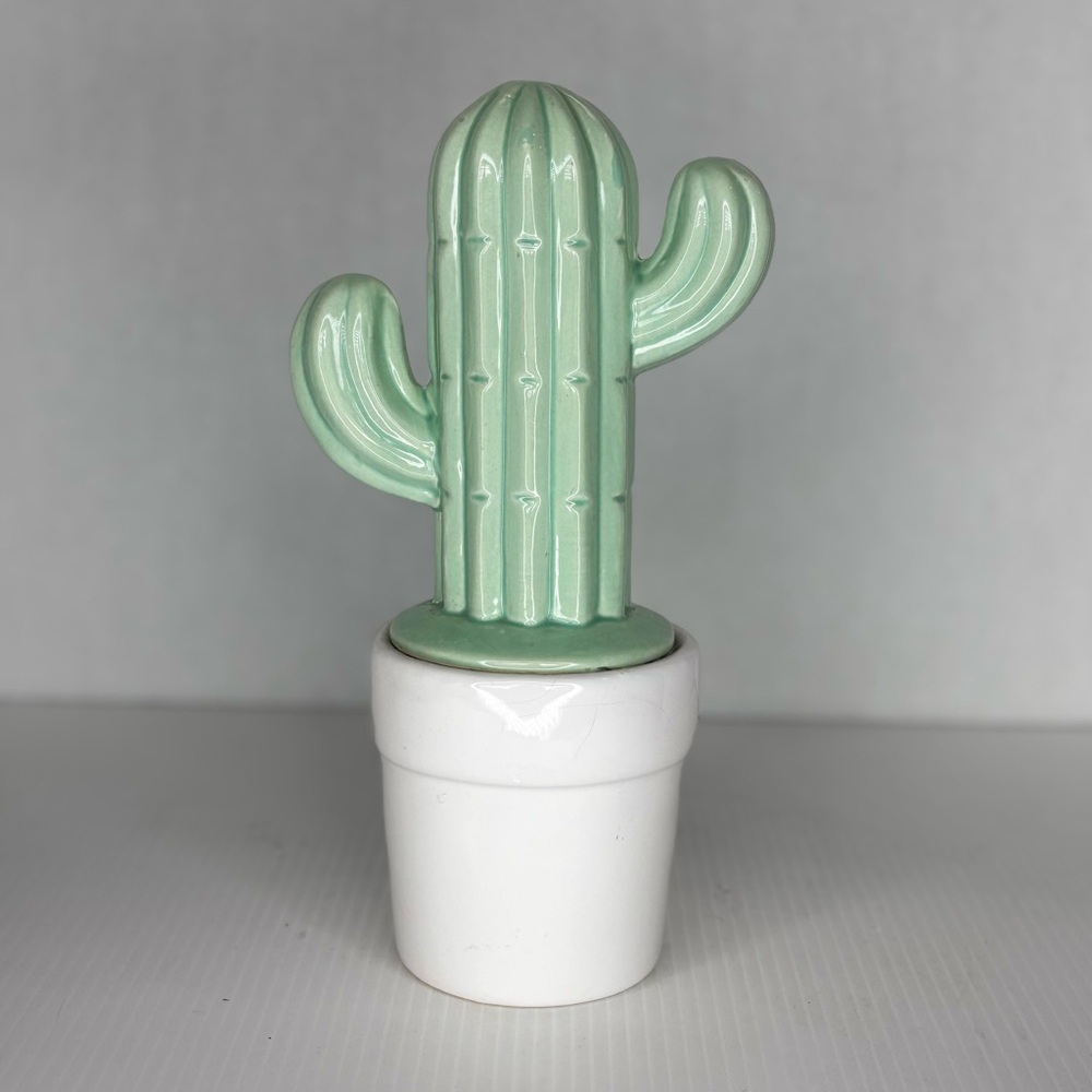Cactus Bank w Original Stopper Southwest Decor 9.75”